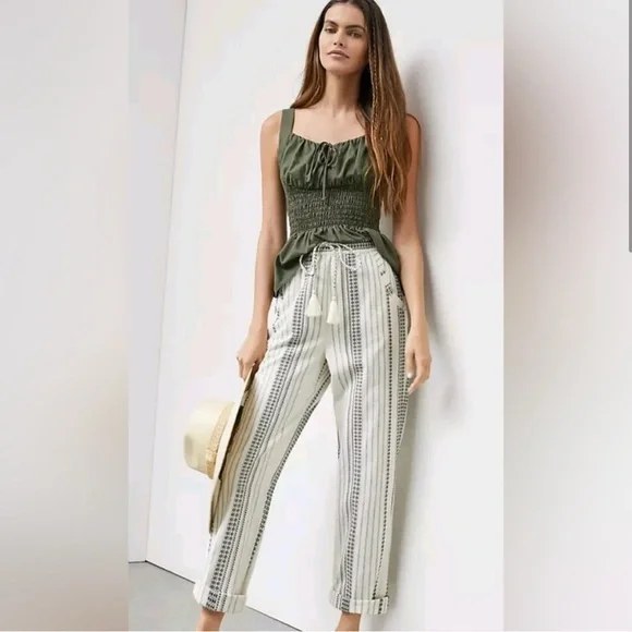 Anthropologie Boho Tassel Beach Pants - Picture 2 of 13